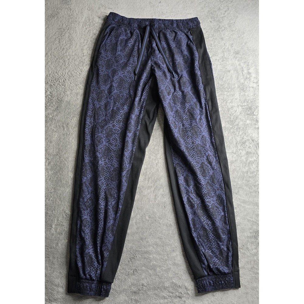 Athleta Brooklyn Joggers Womens Size 2 Purple Black 28" Snake Reptile Athleisure